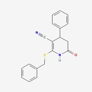 2-oxo-4-phenyl-6-(phenylmethylthio)-3,4-dihydro-1H-pyridine-5-carbonitrile