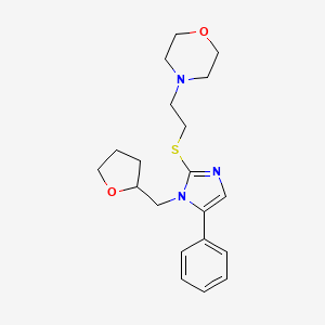 molecular formula C20H27N3O2S B1228061 4-[2-[[1-(2-Oxolanylmethyl)-5-phenyl-2-imidazolyl]thio]ethyl]morpholine 