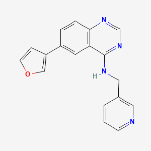 molecular formula C18H14N4O B1228063 6-(3-呋喃基)-N-(3-吡啶基甲基)-4-喹唑啉胺 