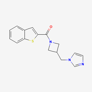 1-{[1-(1-benzothiophene-2-carbonyl)azetidin-3-yl]methyl}-1H-imidazole