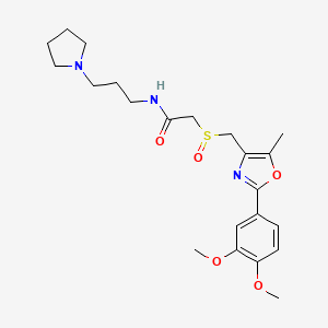 2-[[2-(3,4-dimethoxyphenyl)-5-methyl-4-oxazolyl]methylsulfinyl]-N-[3-(1-pyrrolidinyl)propyl]acetamide