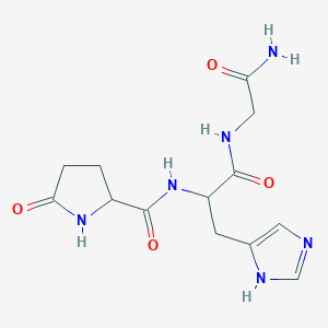 molecular formula C13H18N6O4 B12280650 H-DL-Pyr-DL-His-Gly-NH2 