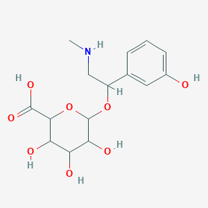 3,4,5-Trihydroxy-6-[1-(3-hydroxyphenyl)-2-(methylamino)ethoxy]oxane-2-carboxylic acid