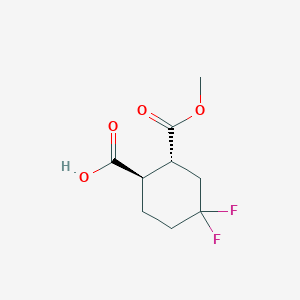 (1R,2R)-4,4-difluoro-2-(methoxycarbonyl)cyclohexane-1-carboxylic acid