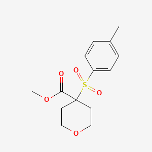 4-(4-Methylphenyl)sulfonyl-4-oxanecarboxylic acid methyl ester