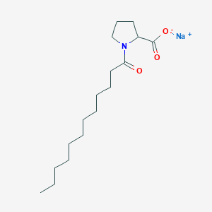 molecular formula C17H30NNaO3 B12280681 L-Proline, 1-(1-oxododecyl)-, sodium salt 