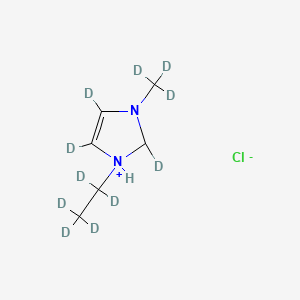 molecular formula C6H13ClN2 B12280689 1H-Imidazolium-2,4,5-d3, 1-(ethyl-d5)-3-(methyl-d3)-, chloride (9CI) 