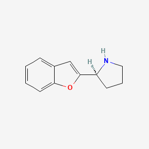 molecular formula C12H13NO B12280702 2-((2S)Pyrrolidin-2-YL)benzo[B]furan CAS No. 939792-90-2