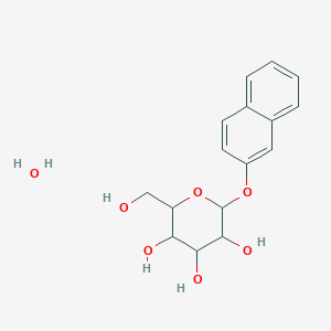 2-(Hydroxymethyl)-6-naphthalen-2-yloxyoxane-3,4,5-triol;hydrate