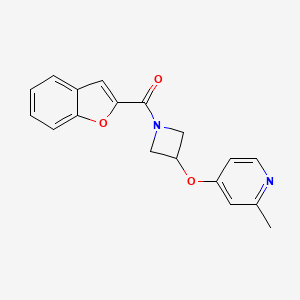 molecular formula C18H16N2O3 B12280714 4-{[1-(1-Benzofuran-2-carbonyl)azetidin-3-yl]oxy}-2-methylpyridine 