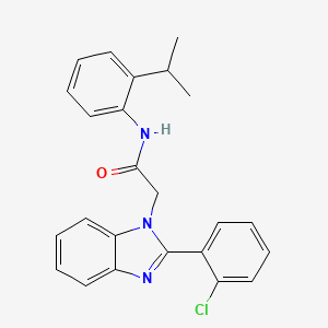 2-[2-(2-chlorophenyl)-1-benzimidazolyl]-N-(2-propan-2-ylphenyl)acetamide
