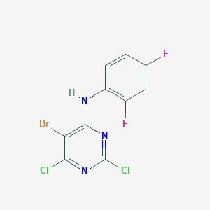 molecular formula C10H4BrCl2F2N3 B12280731 5-Bromo-2,6-dichloro-N-(2,4-difluorophenyl)-4-pyrimidinamine 