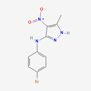 molecular formula C10H9BrN4O2 B1228075 N-(4-bromophenyl)-5-methyl-4-nitro-1H-pyrazol-3-amine 