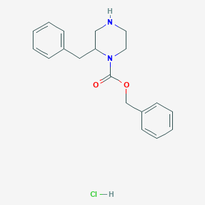 molecular formula C19H23ClN2O2 B12280751 (R)-Benzyl 2-benzylpiperazine-1-carboxylate hydrochloride 