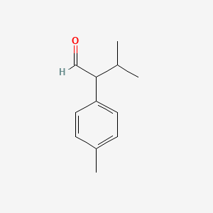 molecular formula C12H16O B12280757 3-Methyl-2-(4-methylphenyl)butanal 