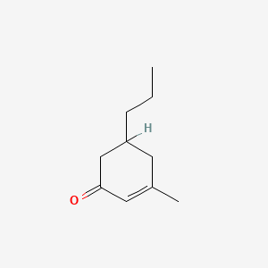 molecular formula C10H16O B1228076 3-Methyl-5-propyl-2-cyclohexen-1-one CAS No. 3720-16-9
