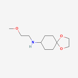 molecular formula C11H21NO3 B12280765 N-(2-methoxyethyl)-1,4-dioxaspiro[4.5]decan-8-amine 