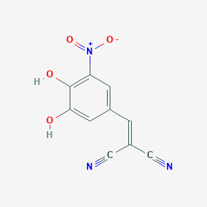 B1228077 2-[(3,4-Dihydroxy-5-nitrophenyl)methylidene]propanedinitrile CAS No. 116313-73-6