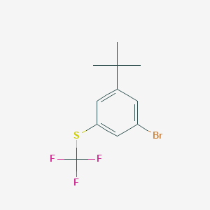 molecular formula C11H12BrF3S B12280785 (3-Bromo-5-tert-butylphenyl)(trifluoromethyl)sulfane 