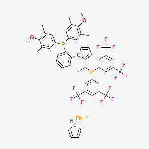 [2-[2-[1-Bis[3,5-bis(trifluoromethyl)phenyl]phosphanylethyl]cyclopenta-2,4-dien-1-yl]phenyl]-bis(4-methoxy-3,5-dimethylphenyl)phosphane;cyclopenta-1,3-diene;iron(2+)