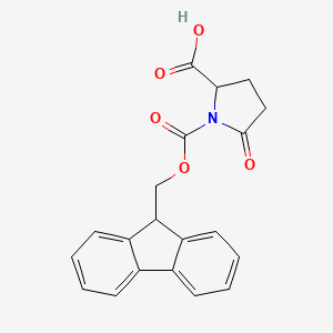 molecular formula C20H17NO5 B12280788 N-Fmoc-5-oxo-DL-proline CAS No. 109425-56-1