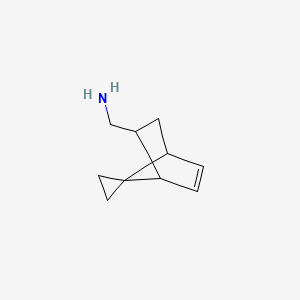 molecular formula C10H15N B12280791 Spiro[bicyclo[2.2.1]hept-5-ene-7,1'-cyclopropane]-2-ylmethanamine 