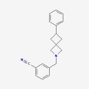 3-({6-Phenyl-2-azaspiro[3.3]heptan-2-yl}methyl)benzonitrile