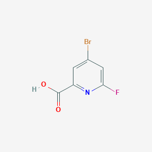 molecular formula C6H3BrFNO2 B12280796 4-Bromo-6-fluoropicolinic acid CAS No. 1260667-90-0