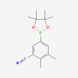 molecular formula C15H20BNO2 B12280809 2,3-Dimethyl-5-(4,4,5,5-tetramethyl-1,3,2-dioxaborolan-2-YL)benzonitrile CAS No. 1192003-28-3