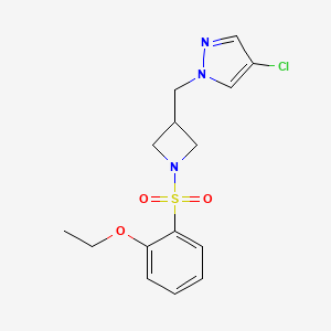 4-chloro-1-{[1-(2-ethoxybenzenesulfonyl)azetidin-3-yl]methyl}-1H-pyrazole