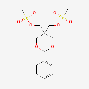 molecular formula C14H20O8S2 B12280868 5,5-(Dimethanesulfonate)dimethanol-2-phenyl-1,3-dioxane CAS No. 582300-87-6