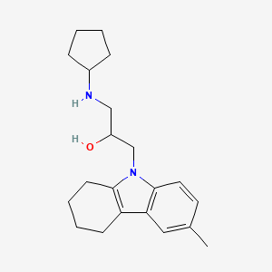 molecular formula C21H30N2O B1228089 1-(Cyclopentylamino)-3-(6-methyl-1,2,3,4-tetrahydrocarbazol-9-yl)-2-propanol 