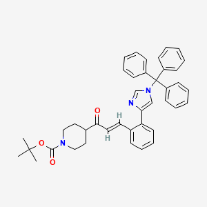 molecular formula C41H41N3O3 B12280890 1-(1-Boc-4-piperidyl)-3-[2-(1-trityl-4-imidazolyl)phenyl]-2-propen-1-one 