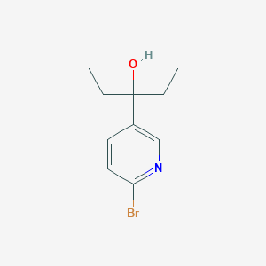 molecular formula C10H14BrNO B12280893 3-(6-Bromo-3-pyridyl)-3-pentanol 