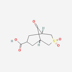 molecular formula C9H12O5S B12280910 (1R,5S,7s)-3,3,9-trioxo-3lambda6-thiabicyclo[3.3.1]nonane-7-carboxylic acid 