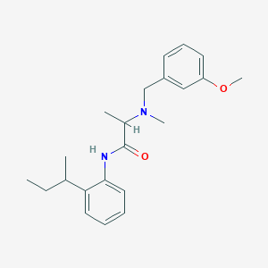 molecular formula C22H30N2O2 B1228092 N-(2-丁-2-基苯基)-2-[(3-甲氧基苯基)甲基-甲基氨基]丙酰胺 