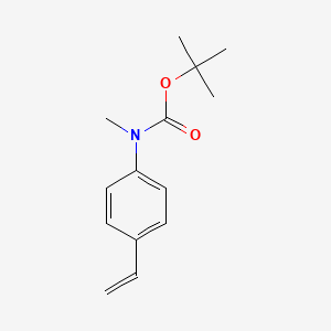 molecular formula C14H19NO2 B12280925 tert-Butyl methyl(4-vinylphenyl)carbamate 