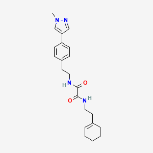 molecular formula C22H28N4O2 B12280938 N'-[2-(cyclohex-1-en-1-yl)ethyl]-N-{2-[4-(1-methyl-1H-pyrazol-4-yl)phenyl]ethyl}ethanediamide 