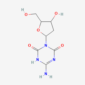 molecular formula C8H12N4O5 B12280969 6-amino-3-[4-hydroxy-5-(hydroxymethyl)oxolan-2-yl]-1H-1,3,5-triazine-2,4-dione 