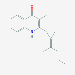 B1228097 (+)-3-Methyl-2-(pentylidenecyclopropyl)-4(1H)-quinolinone CAS No. 68978-12-1
