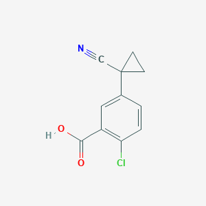 2-Chloro-5-(1-cyanocyclopropyl)benzoicacid