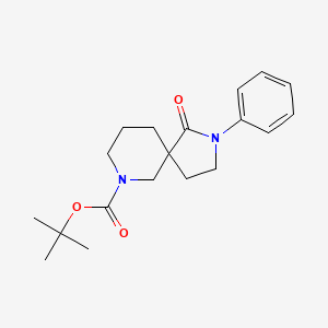 molecular formula C19H26N2O3 B12281001 2,7-Diazaspiro[4.5]decane-7-carboxylic acid, 1-oxo-2-phenyl-, 1,1-dimethylethyl ester 