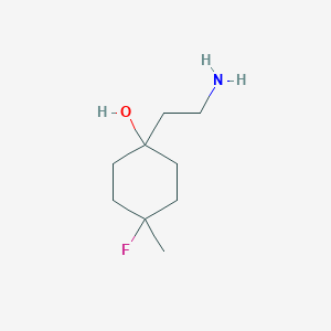 molecular formula C9H18FNO B12281004 1-(2-Aminoethyl)-4-fluoro-4-methylcyclohexan-1-ol 