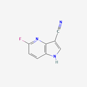 molecular formula C8H4FN3 B12281018 5-fluoro-1H-pyrrolo[3,2-b]pyridine-3-carbonitrile 