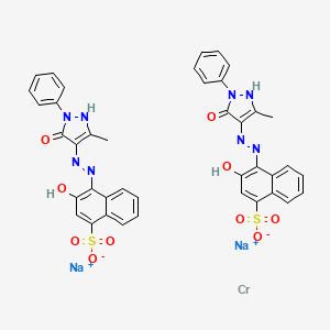 Chromate(3-),bis[4-[[4,5-dihydro-3-methyl-5-(oxo-kO)-1-phenyl-1H-pyrazol-4-yl]azo-kN1]-3-(hydroxy-kO)-1-naphthalenesulfonato(3-)]-, disodium hydrogen