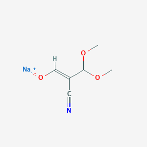 sodium (E)-2-cyano-3,3-dimethoxyprop-1-en-1-olate