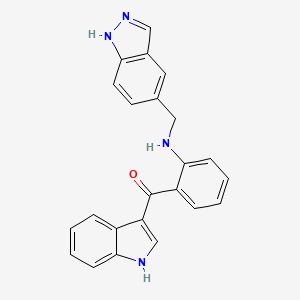 (2-{[(1H-Indazol-5-yl)methyl]amino}phenyl)(1H-indol-3-yl)methanone