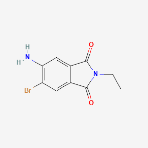 molecular formula C10H9BrN2O2 B12281075 5-Amino-6-bromo-2-ethylisoindoline-1,3-dione CAS No. 60878-42-4