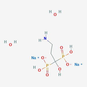 disodium;[3-amino-1-hydroxy-1-[hydroxy(oxido)phosphoryl]propyl]-hydroxyphosphinate;dihydrate