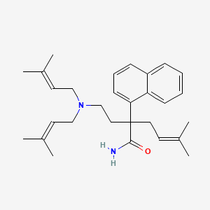 molecular formula C29H40N2O B12281081 alpha-(2-Diprenylaminoethyl)-alpha-prenyl-1-naphthylacetamide CAS No. 50765-96-3